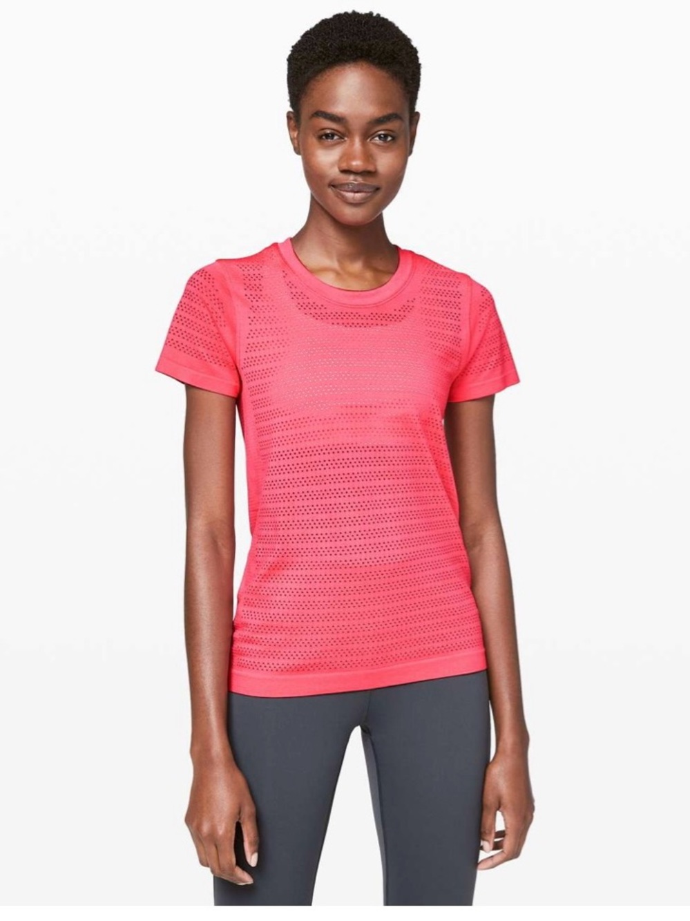 lululemon athletica Short-Sleeve Mesh Tee - Coral Pink